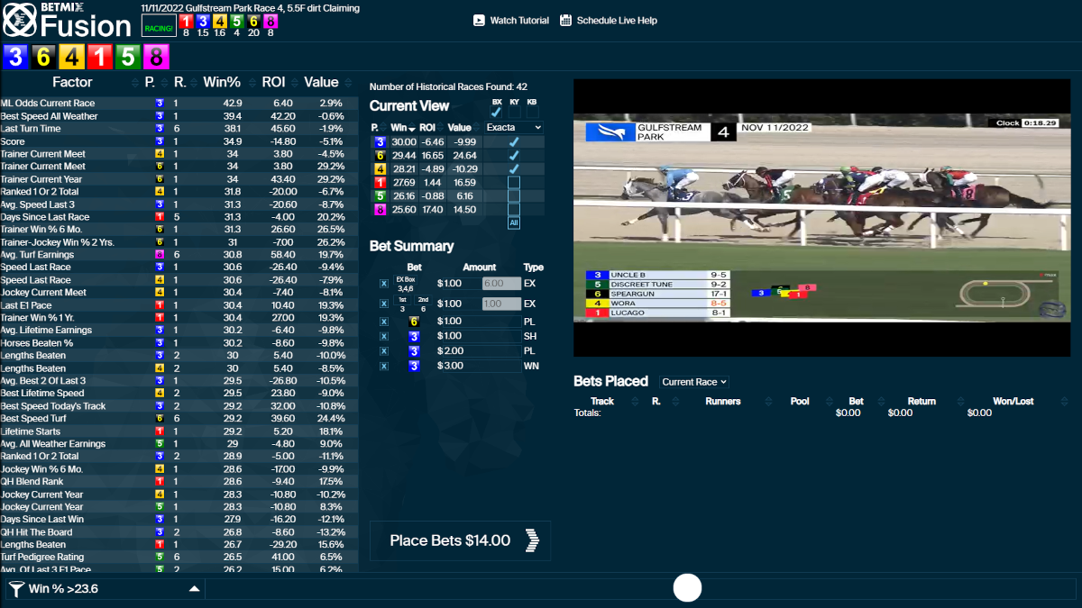 BETMIX Handicapping Software for Horse Racing