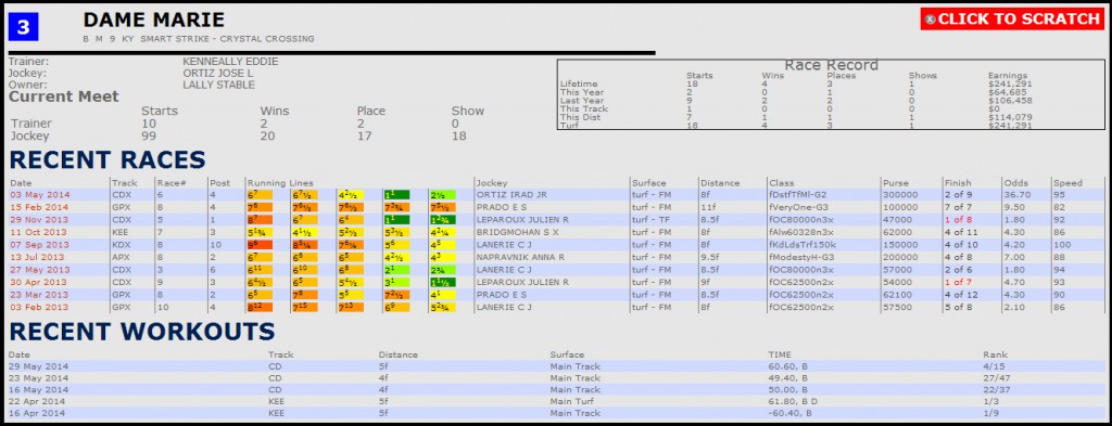 Closer running style horse racing